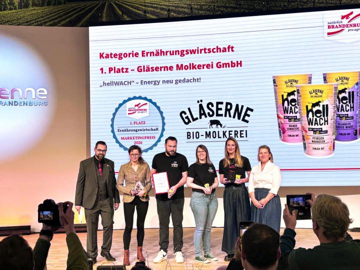 Gläserne Molkerei „pro agro Marketingpreis – natürlich Brandenburg!“ 2026 © FÖL